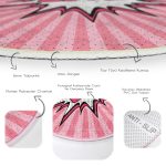 - RealHomes Dijital Baskılı Kaymaz Tabanlı Comfort Yuvarlak Halı - Realhomes  Retro Love Özel Tasarımlı Dijital Baskılı Modern Pembe Çocuk ve Genç Odası Yıkanabilir Kaymaz Tabanlı Yuvarlak Halı Realhomes