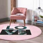 - RealHomes Dijital Baskılı Kaymaz Tabanlı Comfort Yuvarlak Halı - Realhomes  Realhomes Love Yaprak Detaylı Özel Tasarım Pembe Mutfak Yıkanabilir Kaymaz Tabanlı Yuvarlak Kadife Halı Realhomes