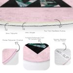 - RealHomes Dijital Baskılı Kaymaz Tabanlı Comfort Yuvarlak Halı - Realhomes  Realhomes Love Yaprak Detaylı Özel Tasarım Pembe Mutfak Yıkanabilir Kaymaz Tabanlı Yuvarlak Kadife Halı Realhomes