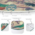 - RealHomes Dijital Baskılı Kaymaz Tabanlı Comfort Yuvarlak Halı - Realhomes Etnik Afrika Temalı Özel Tasarımlı Renkli Salon ve Oturma Odası Yıkanabilir Kaymaz Tabanlı Yuvarlak Halı Realhomes