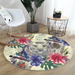 - RealHomes Dijital Baskılı Kaymaz Tabanlı Comfort Yuvarlak Halı - Realhomes  Özel Tasarım Suluboya Amazon Desenli Dijital Baskılı Renkli Outdoor Yıkanabilir Kaymaz Tabanlı Yuvarlak Halı Realhomes