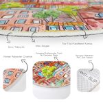 - RealHomes Dijital Baskılı Kaymaz Tabanlı Comfort Yuvarlak Halı - Realhomes  Rengarenk Evler Özel Tasarımlı Modern Kumaş Renkli Çocuk ve Genç Odası Yıkanabilir Kaymaz Tabanlı Yuvarlak Halı Realhomes