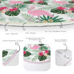 - RealHomes Dijital Baskılı Kaymaz Tabanlı Comfort Yuvarlak Halı - Realhomes Realhomes Flamingo Devetabanı Çizimli Özel Tasarım Dijital Baskılı Modern Pembe Mutfak Yıkanabilir Kaymaz Tabanlı Yuvarlak Halı Realhomes