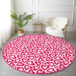 - RealHomes Dijital Baskılı Kaymaz Tabanlı Comfort Yuvarlak Halı - Realhomes  Realhomes Modern Çizimli Kalpler Tasarımlı Dijital Baskılı Bordo Mutfak Yıkanabilir Kaymaz Tabanlı Yuvarlak Halı Realhomes