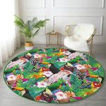 - RealHomes Dijital Baskılı Kaymaz Tabanlı Comfort Yuvarlak Halı - Realhomes  Realhomes Amazon Papağan Temalı Dijital Baskılı Yeşil Outdoor Yıkanabilir Kaymaz Tabanlı Yuvarlak Halı Realhomes
