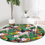 - RealHomes Dijital Baskılı Kaymaz Tabanlı Comfort Yuvarlak Halı - Realhomes  Realhomes Amazon Papağan Temalı Dijital Baskılı Yeşil Outdoor Yıkanabilir Kaymaz Tabanlı Yuvarlak Halı Realhomes