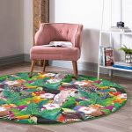 - RealHomes Dijital Baskılı Kaymaz Tabanlı Comfort Yuvarlak Halı - Realhomes  Realhomes Amazon Papağan Temalı Dijital Baskılı Yeşil Outdoor Yıkanabilir Kaymaz Tabanlı Yuvarlak Halı Realhomes