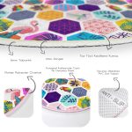 - RealHomes Dijital Baskılı Kaymaz Tabanlı Comfort Yuvarlak Halı - Realhomes  Realhomes Renkli Mozaik Desenli Modern Dijital Baskılı Balkon Yıkanabilir Kaymaz Tabanlı Yuvarlak Halı Realhomes