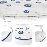 - RealHomes Dijital Baskılı Kaymaz Tabanlı Comfort Yuvarlak Halı - Realhomes Realhomes Nazar Boncuğu Motifli Dijital Baskılı Modern Lacivert Koridor ve Antre Yıkanabilir Kaymaz Tabanlı Yuvarlak Halı Realhomes