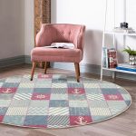 - RealHomes Dijital Baskılı Kaymaz Tabanlı Comfort Yuvarlak Halı - Realhomes Patchwork Desenli Özel Tasarım Dijital Baskılı Modern Renkli Koridor ve Antre Yıkanabilir Kaymaz Tabanlı Yuvarlak Halı Realhomes