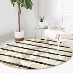 - RealHomes Dijital Baskılı Kaymaz Tabanlı Comfort Yuvarlak Halı - Realhomes Realhomes Modern Sanat Tasarımlı Dijital Baskılı Gold Mutfak Yıkanabilir Kaymaz Tabanlı Yuvarlak Halı Realhomes