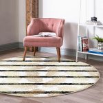 - RealHomes Dijital Baskılı Kaymaz Tabanlı Comfort Yuvarlak Halı - Realhomes Realhomes Modern Sanat Tasarımlı Dijital Baskılı Gold Mutfak Yıkanabilir Kaymaz Tabanlı Yuvarlak Halı Realhomes