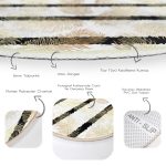 - RealHomes Dijital Baskılı Kaymaz Tabanlı Comfort Yuvarlak Halı - Realhomes Realhomes Modern Sanat Tasarımlı Dijital Baskılı Gold Mutfak Yıkanabilir Kaymaz Tabanlı Yuvarlak Halı Realhomes