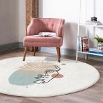 - RealHomes Dijital Baskılı Kaymaz Tabanlı Comfort Yuvarlak Halı - Realhomes  Realhomes Boho House Özel Tasarım Krem Salon ve Oturma Odası Yıkanabilir Kaymaz Tabanlı Yuvarlak Halı Realhomes