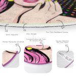 - RealHomes Dijital Baskılı Kaymaz Tabanlı Comfort Yuvarlak Halı - Realhomes Realhomes Pop Art Retro Dijital Baskılı Pembe Çocuk ve Genç Odası Yıkanabilir Kaymaz Tabanlı Yuvarlak Halı Realhomes