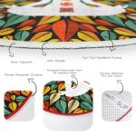 - RealHomes Dijital Baskılı Kaymaz Tabanlı Comfort Yuvarlak Halı - Realhomes Uzak Doğu Yoga Motifleri Mandala Özel Tasarım Dijital Baskılı Renkli Salon ve Oturma Odası Yıkanabilir Kaymaz Tabanlı Yuvarlak Halı Realhomes