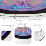 - RealHomes Dijital Baskılı Kaymaz Tabanlı Comfort Yuvarlak Halı - Realhomes  Soyut Fil Figürlü Dijital Baskılı Özel Tasarım Modern Renkli Salon ve Oturma Odası Yıkanabilir Kaymaz Tabanlı Yuvarlak Halı Realhomes