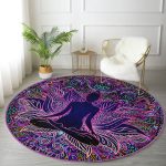 - RealHomes Dijital Baskılı Kaymaz Tabanlı Comfort Yuvarlak Halı - Realhomes  Realhomes Rengarenk Özel Tasarım Pembe Salon ve Oturma Odası Yıkanabilir Kaymaz Tabanlı Yuvarlak Halı Realhomes