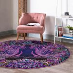 - RealHomes Dijital Baskılı Kaymaz Tabanlı Comfort Yuvarlak Halı - Realhomes  Realhomes Rengarenk Özel Tasarım Pembe Salon ve Oturma Odası Yıkanabilir Kaymaz Tabanlı Yuvarlak Halı Realhomes