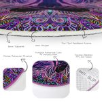 - RealHomes Dijital Baskılı Kaymaz Tabanlı Comfort Yuvarlak Halı - Realhomes  Realhomes Rengarenk Özel Tasarım Pembe Salon ve Oturma Odası Yıkanabilir Kaymaz Tabanlı Yuvarlak Halı Realhomes