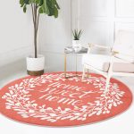 - RealHomes Dijital Baskılı Kaymaz Tabanlı Comfort Yuvarlak Halı - Realhomes Realhomes Home Sweet Dijital Baskılı Turuncu Koridor ve Antre Yıkanabilir Kaymaz Tabanlı Yuvarlak Halı Realhomes