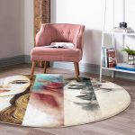 - RealHomes Dijital Baskılı Kaymaz Tabanlı Comfort Yuvarlak Halı - Realhomes  Realhomes Fashion Womens Dijital Baskılı Renkli Çocuk ve Genç Odası Yıkanabilir Kaymaz Tabanlı Yuvarlak Halı Realhomes