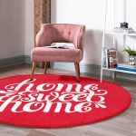 - RealHomes Dijital Baskılı Kaymaz Tabanlı Comfort Yuvarlak Halı - Realhomes Realhomes Home Sweet Dijital Baskılı Bordo Koridor ve Antre Yıkanabilir Kaymaz Tabanlı Yuvarlak Halı Realhomes