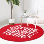 - RealHomes Dijital Baskılı Kaymaz Tabanlı Comfort Yuvarlak Halı - Realhomes Realhomes Home Sweet Dijital Baskılı Bordo Koridor ve Antre Yıkanabilir Kaymaz Tabanlı Yuvarlak Halı Realhomes