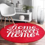 - RealHomes Dijital Baskılı Kaymaz Tabanlı Comfort Yuvarlak Halı - Realhomes Realhomes Home Sweet Dijital Baskılı Bordo Koridor ve Antre Yıkanabilir Kaymaz Tabanlı Yuvarlak Halı Realhomes