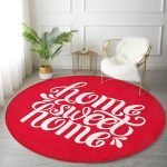 - RealHomes Dijital Baskılı Kaymaz Tabanlı Comfort Yuvarlak Halı - Realhomes Realhomes Home Sweet Dijital Baskılı Bordo Koridor ve Antre Yıkanabilir Kaymaz Tabanlı Yuvarlak Halı Realhomes