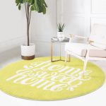 - RealHomes Dijital Baskılı Kaymaz Tabanlı Comfort Yuvarlak Halı - Realhomes Realhomes Home Sweet Dijital Baskılı Gold Koridor ve Antre Yıkanabilir Kaymaz Tabanlı Yuvarlak Halı Realhomes