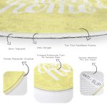 - RealHomes Dijital Baskılı Kaymaz Tabanlı Comfort Yuvarlak Halı - Realhomes Realhomes Home Sweet Dijital Baskılı Gold Koridor ve Antre Yıkanabilir Kaymaz Tabanlı Yuvarlak Halı Realhomes