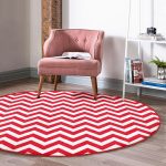 - RealHomes Dijital Baskılı Kaymaz Tabanlı Comfort Yuvarlak Halı - Realhomes  Modern Zikzak Desenli Dijital Baskılı Bordo Koridor ve Antre Yıkanabilir Kaymaz Tabanlı Yuvarlak Halı Realhomes