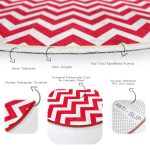 - RealHomes Dijital Baskılı Kaymaz Tabanlı Comfort Yuvarlak Halı - Realhomes  Modern Zikzak Desenli Dijital Baskılı Bordo Koridor ve Antre Yıkanabilir Kaymaz Tabanlı Yuvarlak Halı Realhomes