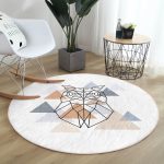 - RealHomes Dijital Baskılı Kaymaz Tabanlı Comfort Yuvarlak Halı - Realhomes  Geometrik Çizimlerden Oluşan Baykuş Motifli Özel Tasarım Renkli Ofis Yıkanabilir Kaymaz Tabanlı Yuvarlak Halı Realhomes