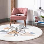 - RealHomes Dijital Baskılı Kaymaz Tabanlı Comfort Yuvarlak Halı - Realhomes  Geometrik Çizimlerden Oluşan Baykuş Motifli Özel Tasarım Renkli Ofis Yıkanabilir Kaymaz Tabanlı Yuvarlak Halı Realhomes