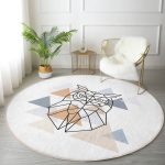 - RealHomes Dijital Baskılı Kaymaz Tabanlı Comfort Yuvarlak Halı - Realhomes  Geometrik Çizimlerden Oluşan Baykuş Motifli Özel Tasarım Renkli Ofis Yıkanabilir Kaymaz Tabanlı Yuvarlak Halı Realhomes