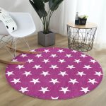 - RealHomes Dijital Baskılı Kaymaz Tabanlı Comfort Yuvarlak Halı - Realhomes  Modern Yıldız Desenli Dijital Baskılı Bordo Koridor ve Antre Yıkanabilir Kaymaz Tabanlı Yuvarlak Halı Realhomes