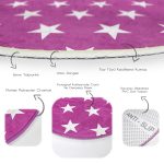 - RealHomes Dijital Baskılı Kaymaz Tabanlı Comfort Yuvarlak Halı - Realhomes  Modern Yıldız Desenli Dijital Baskılı Bordo Koridor ve Antre Yıkanabilir Kaymaz Tabanlı Yuvarlak Halı Realhomes