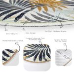 - RealHomes Dijital Baskılı Kaymaz Tabanlı Comfort Yuvarlak Halı - Realhomes  Realhomes Kahverengi Ve Gri Yaprak Desenli Renkli Outdoor Yıkanabilir Kaymaz Tabanlı Yuvarlak Kadife Halı Realhomes