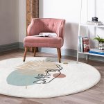 - RealHomes Dijital Baskılı Kaymaz Tabanlı Comfort Yuvarlak Halı - Realhomes  Realhomes Botanik Portre Desenli Özel Tasarım Renkli Mutfak Yıkanabilir Kaymaz Tabanlı Yuvarlak Halı Realhomes