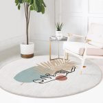 - RealHomes Dijital Baskılı Kaymaz Tabanlı Comfort Yuvarlak Halı - Realhomes  Realhomes Botanik Portre Desenli Özel Tasarım Renkli Mutfak Yıkanabilir Kaymaz Tabanlı Yuvarlak Halı Realhomes