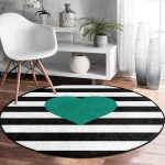 - RealHomes Dijital Baskılı Kaymaz Tabanlı Comfort Yuvarlak Halı - Realhomes  Realhomes Modern Kalp Desenli Dijital Baskılı Siyah Banyo Yıkanabilir Kaymaz Tabanlı Yuvarlak Kadife Halı Realhomes