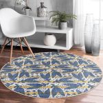 - RealHomes Dijital Baskılı Kaymaz Tabanlı Comfort Yuvarlak Halı - Realhomes  Kahverengi Çizgiler Üzerinde Soyut Çizimli Dijital Baskılı Renkli Salon ve Oturma Odası Yıkanabilir Kaymaz Tabanlı Yuvarlak Halı Realhomes