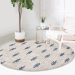 - RealHomes Dijital Baskılı Kaymaz Tabanlı Comfort Yuvarlak Halı - Realhomes  Realhomes Kot Zeminde Çam Ağacı Motifli Renkli Salon ve Oturma Odası Yıkanabilir Kaymaz Tabanlı Yuvarlak Halı Realhomes