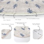 - RealHomes Dijital Baskılı Kaymaz Tabanlı Comfort Yuvarlak Halı - Realhomes  Realhomes Kot Zeminde Çam Ağacı Motifli Renkli Salon ve Oturma Odası Yıkanabilir Kaymaz Tabanlı Yuvarlak Halı Realhomes