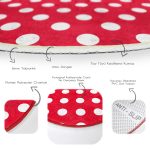 - RealHomes Dijital Baskılı Kaymaz Tabanlı Comfort Yuvarlak Halı - Realhomes  Realhomes Puantiyeli Dijital Baskılı Bordo Koridor ve Antre Yıkanabilir Kaymaz Tabanlı Yuvarlak Halı Realhomes