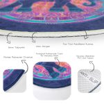 - RealHomes Dijital Baskılı Kaymaz Tabanlı Comfort Yuvarlak Halı - Realhomes  Rengarenk Bohem Otantik Etnik Fil Desenli Lacivert Salon ve Oturma Odası Yıkanabilir Kaymaz Tabanlı Yuvarlak Halı Realhomes