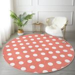 - RealHomes Dijital Baskılı Kaymaz Tabanlı Comfort Yuvarlak Halı - Realhomes  Realhomes Puantiyeli Dijital Baskılı Turuncu Koridor ve Antre Yıkanabilir Kaymaz Tabanlı Yuvarlak Halı Realhomes