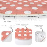 - RealHomes Dijital Baskılı Kaymaz Tabanlı Comfort Yuvarlak Halı - Realhomes  Realhomes Puantiyeli Dijital Baskılı Turuncu Koridor ve Antre Yıkanabilir Kaymaz Tabanlı Yuvarlak Halı Realhomes